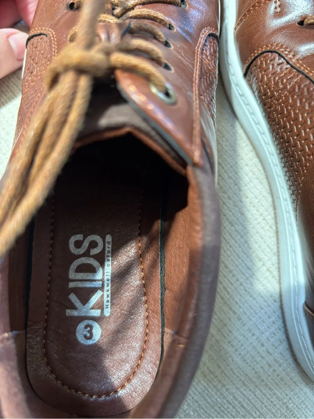 Boy’s Casual Brown Leather Lace-Up Shoes